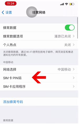 西峰苹果14维修网分享如何给iPhone14的SIM卡设置密码 