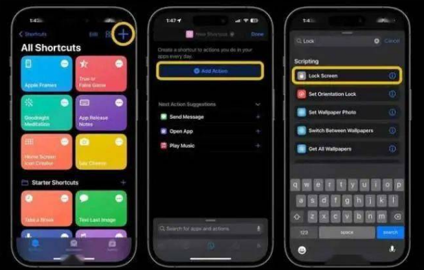 西峰苹果14锁屏维修店分享iPhone14升级iOS16.4后如何创建锁屏快捷方式 